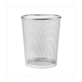 Bote de basura de malla de metal Simply Essential™ color plata
