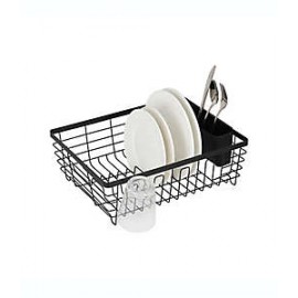 Escurridor de alambre grande Squared Away® color negro