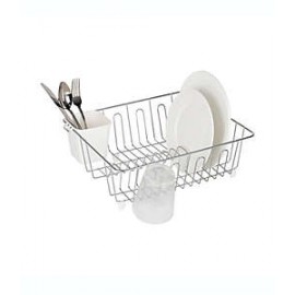 Escurridor de hierro chico Simply Essential® color cromo/blanco