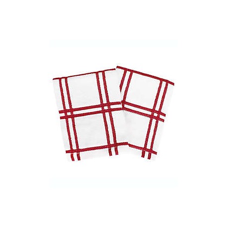 Trapos de cocina Our Table™ a cuadros color rojo