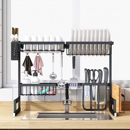 Escurridor para trastes de acero inoxidable Makom Home® montable color negro