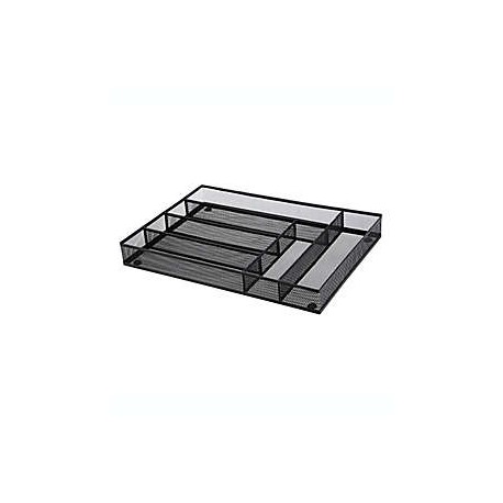 Organizador para cubiertos grande de acero Squared Away™ color negro