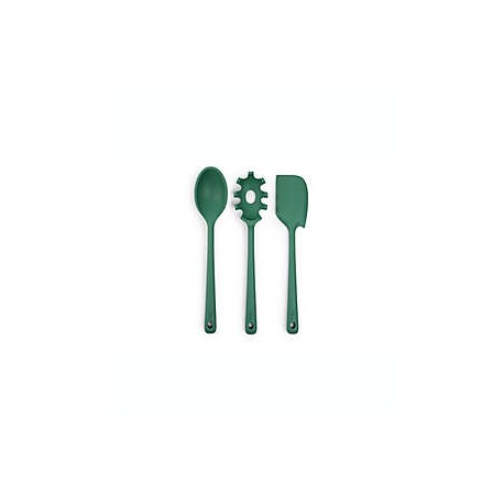 Set de utensilios de silicona Our Table™ color verde oscuro