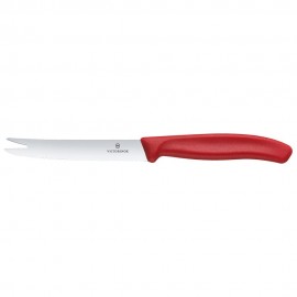 Cuchillo para queso y salchicha de acero inoxidable Victorinox® color rojo