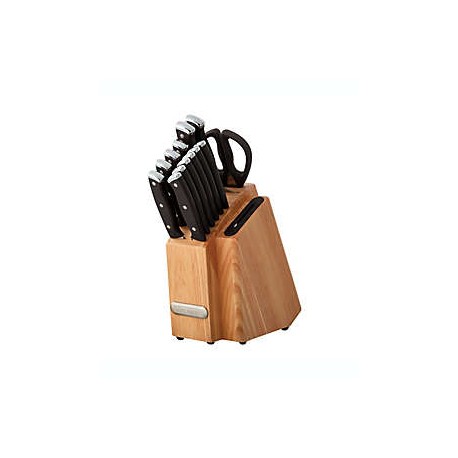 Set de cuchillos Farberware® con base y afilador color negro