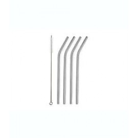 Set de popotes de acero inoxidable Our Table™ con cepillo