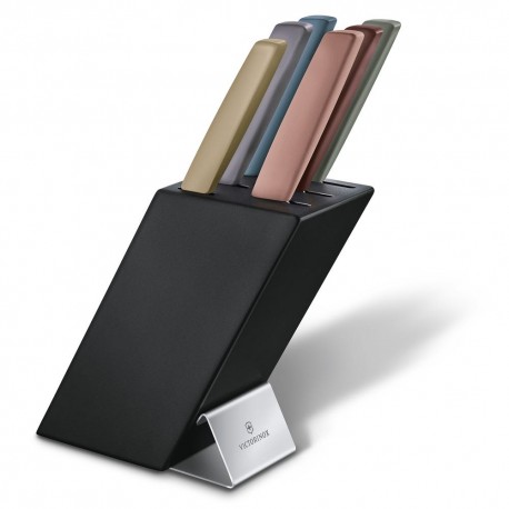 Set de cuchillos de acero inoxidable Victorinox® Swiss Modern con base de madera