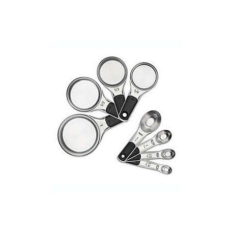 Set de cucharas y tazas medidoras de acero inoxidable OXO Good Grips®