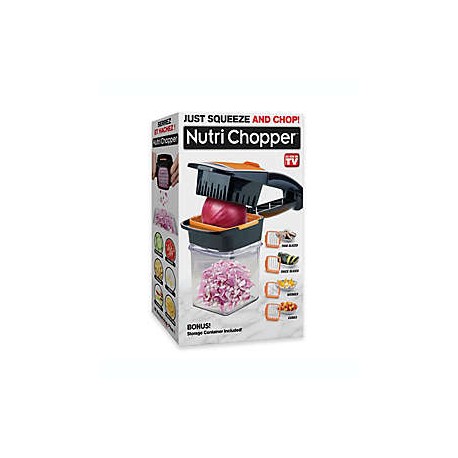 Rebanador y cortador de plástico Nutri Chopper color negro