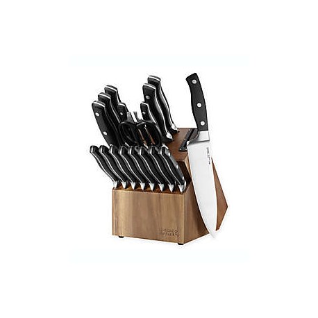 Cuchillos de acero de alto carbono Chicago Cutlery® Insignia Classic con base color negro, Set de 18 piezas
