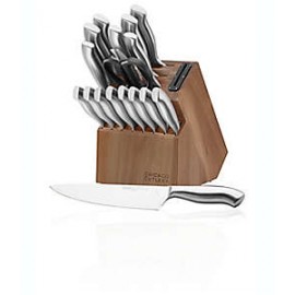 Cuchillos de acero de alto carbono Chicago Cutlery® Insignia de acero con base, Set de 18 piezas