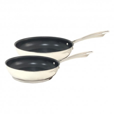 Set de sartenes de acero inoxidable Cuisinart® antiadherentes