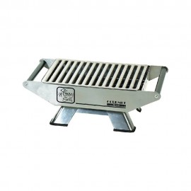 Asador portátil  de acero inoxidable Hobby Grill® Gourmet Silver