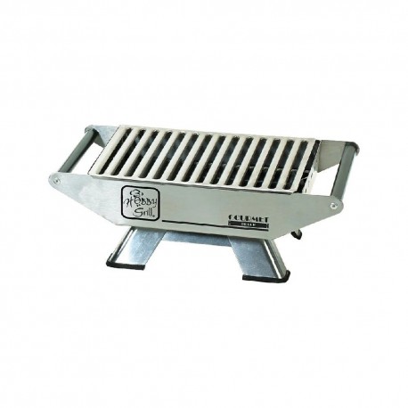Asador portátil  de acero inoxidable Hobby Grill® Gourmet Silver