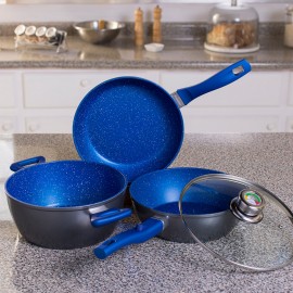 Set de sartenes Master FlavorStone® color azul