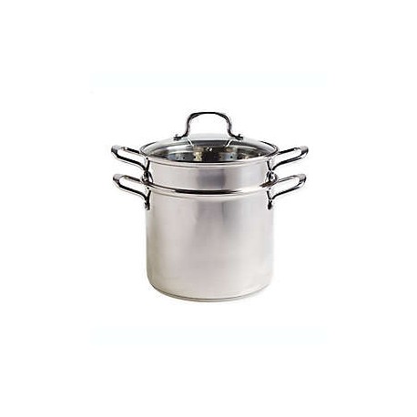 Olla multiusos de acero inoxidable Our Table™ de 11.35 L con tapa