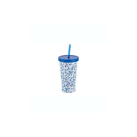 Vaso de acero inoxidable Manna™ Cruiser de 532.32 mL color blanco/azul