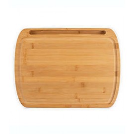 Tabla para cortar de bambú Simply Essential™ con ranura para tablet o celular
