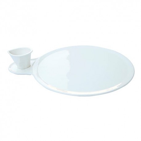 Plato de servicio de porcelana con ramequin