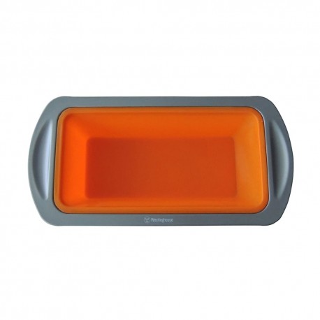 Molde para hornear de silicón Westinghouse® con marco de aluminio color naranja