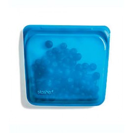Bolsa para alimentos de silicón Stasher reutilizable color mora azul