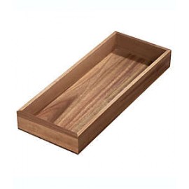 Organizador de cajón de madera de acacia Squared Away™ de 15.24 x 38.1 cm
