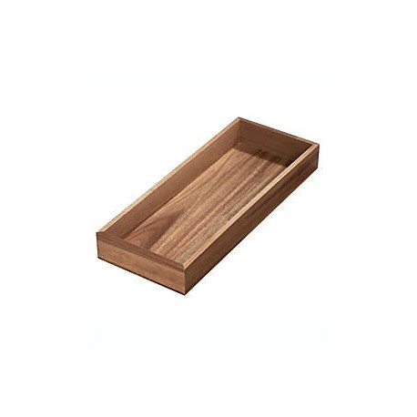Organizador de cajón de madera de acacia Squared Away™ de 15.24 x 38.1 cm