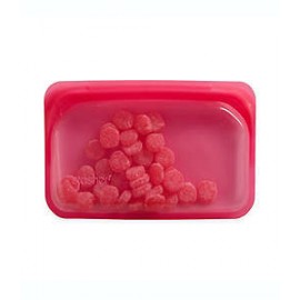 Bolsa para alimentos de silicón Stasher reutilizable, 292.77 mL color frambuesa