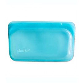 Bolsa para alimentos de silicón Stasher reutilizable, 292.77 mL color aqua