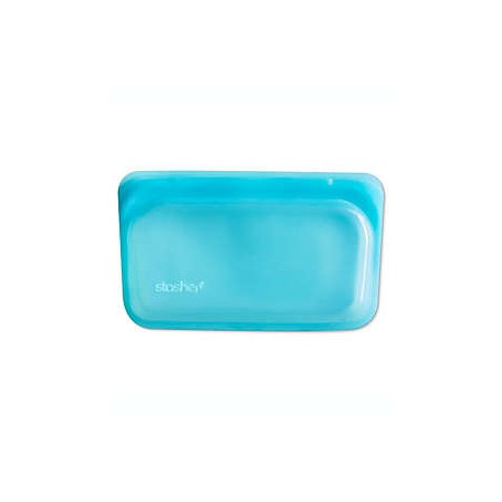 Bolsa para alimentos de silicón Stasher reutilizable, 292.77 mL color aqua