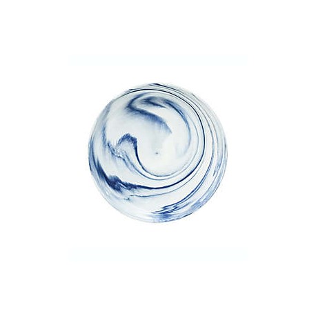 Plato trinche de porcelana Artisanal Kitchen Supply® Coupe Marbleized color azul