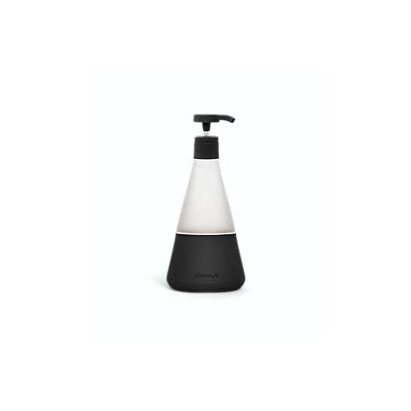 Dispensador de jabón líquido Cleancult® de vidrio color negro mate, 443.6 mL