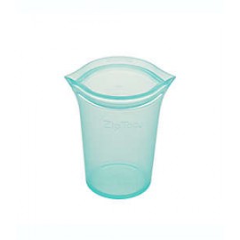 Contenedor para alimentos de silicón ZipTop™ de 378.54 mL color turquesa