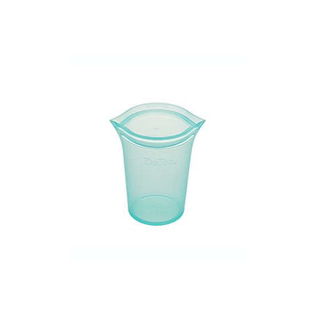 Contenedor para alimentos de silicón ZipTop™ de 378.54 mL color turquesa