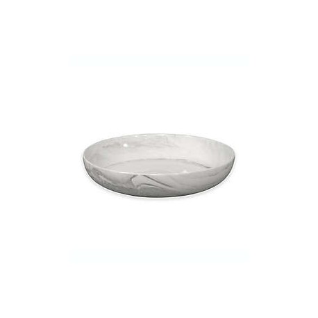 Plato hondo de porcelana Artisanal Kitchen Supply® Coupe Marbleized color gris