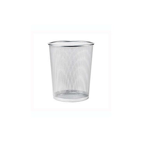 Bote de basura de malla de metal Simply Essential™ color plata