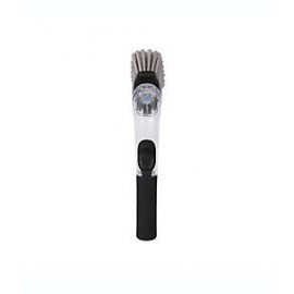 Cepillo para platos con mango dispensador Simply Essential™ color negro