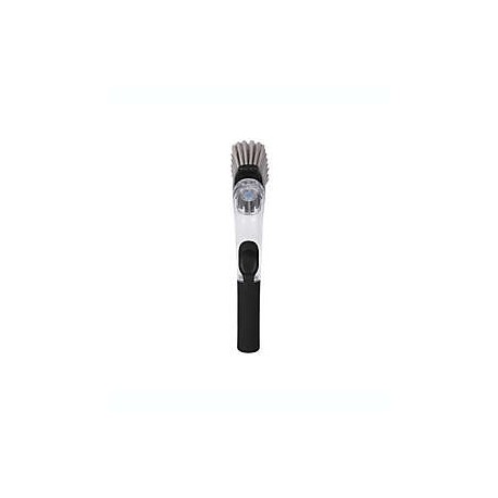 Cepillo para platos con mango dispensador Simply Essential™ color negro