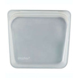 Bolsa para alimentos de silicón Stasher reutilizable, 443.6 mL transparente