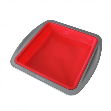 Molde para pan de silicón Westinghouse® con marco de aluminio, color rojo