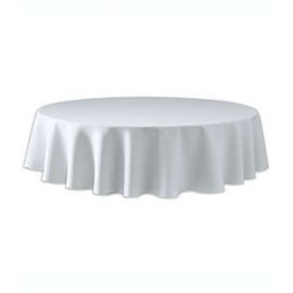 Mantel redondo Simply Essential™ Essentials de 1.77 m color blanco