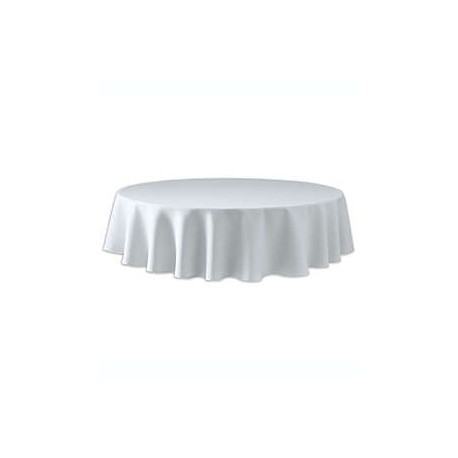 Mantel redondo Simply Essential™ Essentials de 1.77 m color blanco