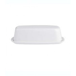 Mantequillera Our Table™ Sawyer con tapa color blanco