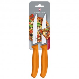Cuchillos para pizza de acero inoxidable Victorinox® Swiss Classic color naranja