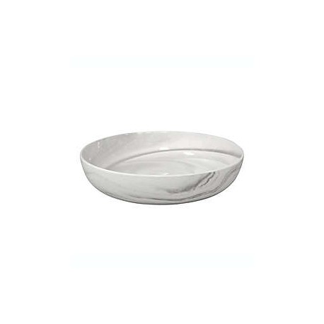 Tazón para ensalada de porcelana Artisanal Kitchen Supply® con diseño de mármol color gris