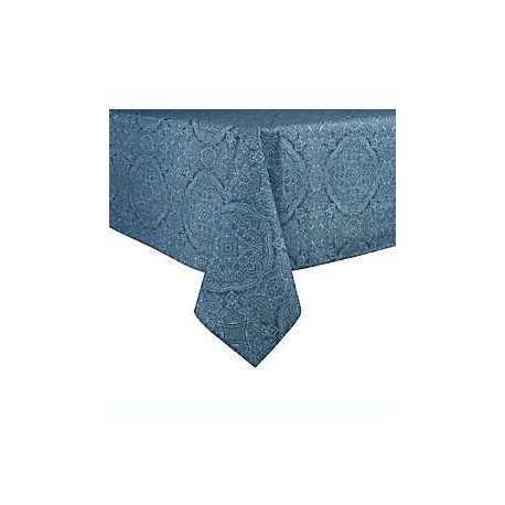 Mantel rectangular Bee & Willow™ plastificado con diseño grabado de 1.52 x 2.13 m color azul marino
